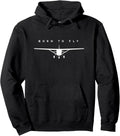 Single Engine Prop Airplane Shirt Born to Fly - Pullover Unisex , , , Long Sleeve Tee