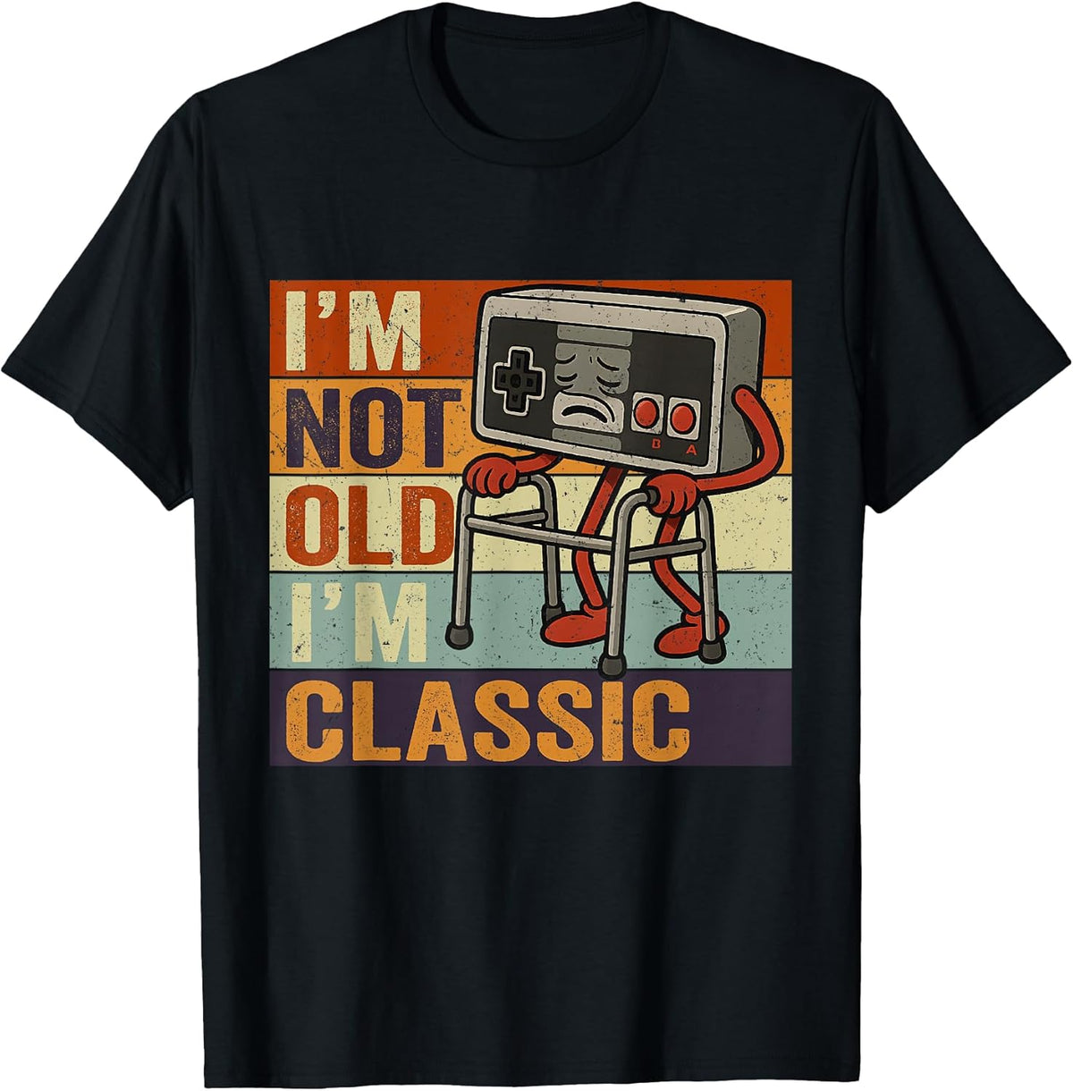 I'm Not Old I'm Classic Funny Old Gamer Gaming Retro 80s 90s Unisex , , , Long Sleeve Tee
