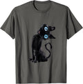 Black Cat Lazy Cute Meme Button Eyes Kitty Lovers Unisex , , , Long Sleeve Tee