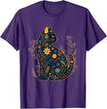 Floral Pattern Cat - Cat Lover Kitten Owner Kitty Unisex , , , Long Sleeve Tee