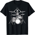 Skeleton Percussionist Drummer Halloween Rock & Roll Music Unisex , , , Long Sleeve Tee