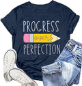 Teacher Shirt for Women Teach Teaching Tshirt Progress Over Perfection Teacher Tee Top Unisex , , , Long Sleeve Tee