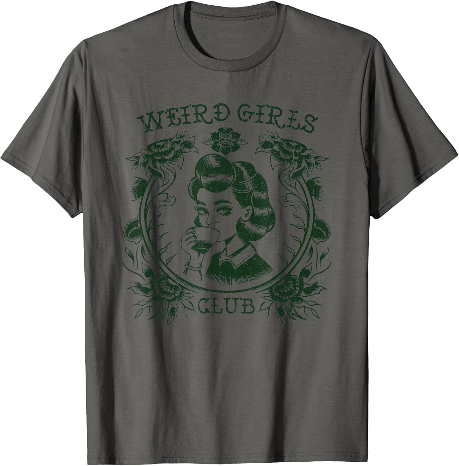 Weird Girls Club Retro Gothic Floral Alt Girl Unisex , , , Long Sleeve Tee