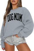 Dog Mom Women Dog Lover Funny Graphic Fall s Mom Pullover Tops