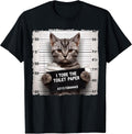 Cute Cat Mugshot Humorous Cat for Cats Lover Cat Mom Cat Dad Unisex , , , Long Sleeve Tee