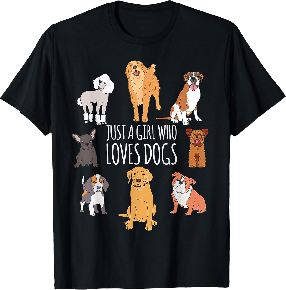 Fun Dog Puppy Lover Themed | Cute Just A Girl Who Loves Dogs Small Unisex , , , Long Sleeve Tee
