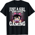 Just A Girl Who Loves Gaming Funny Video Gamer Girls Kids Unisex , , , Long Sleeve Tee