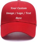 Custom Baseball Hat,Snapback.Design Your Own Adjustable Metal Strap Dad Cap Visors Unisex , , , Long Sleeve Tee