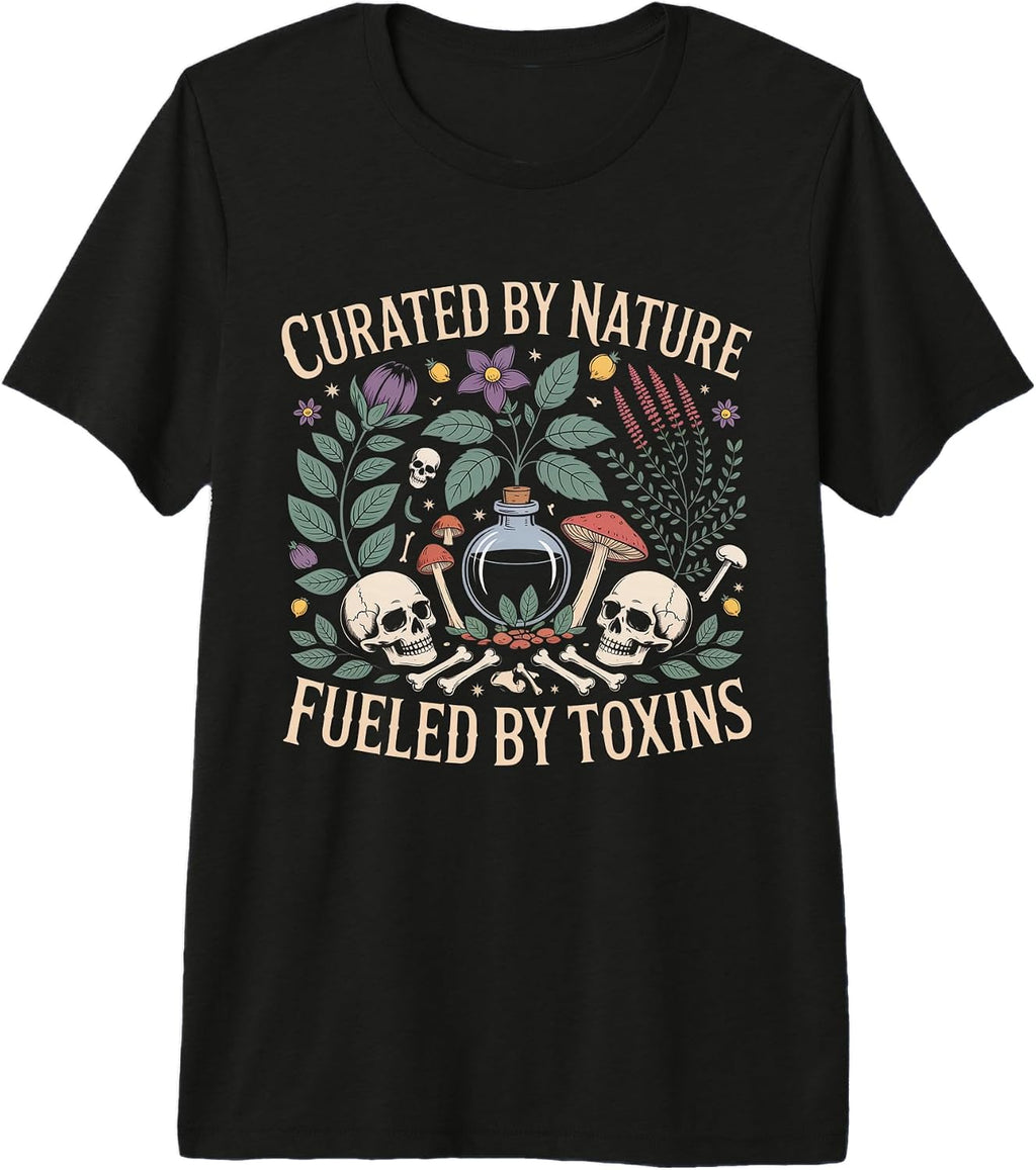 Nature Toxins Skull Mushrooms Gothic Herbs