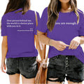 Dear Person Behind Me Shirt You are Enough Mental Health T Shirt Inspirational Shirts for Women Positive Tees Tops