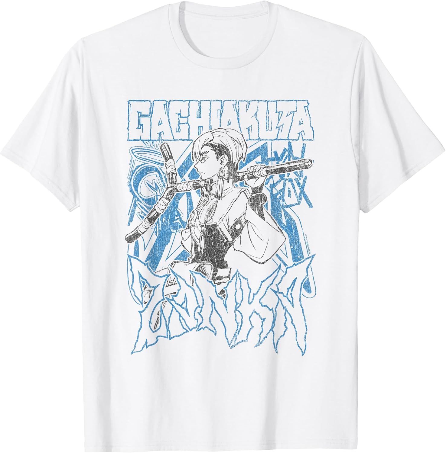 Zanka Pose with Blue Logo Graffiti Anime Unisex , , , Long Sleeve Tee