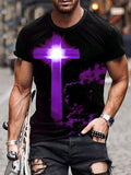 Men's Summer Street Fashion 3D All-Over Print Short Sleeve Crew Neck Unisex , , , Long Sleeve Tee
