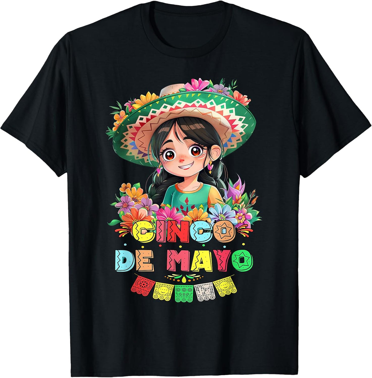 Otaku Girl Cinco De Mayo Mexican Fiesta 5 De Mayo Anime Girl Unisex , , , Long Sleeve Tee