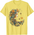 Mystical Sun and Moon with Woman Mystical Flowers Aesthetic Unisex , , , Long Sleeve Tee
