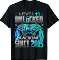 Level 11 Unlocked Awesome Since 2015 11th Birthday Gaming Unisex , , , Long Sleeve Tee
