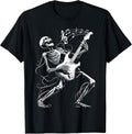 Skeleton Playing Guitar Music Gifts for Men Women Rock Band Unisex , , , Long Sleeve Tee
