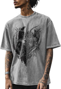 Mens Graphic 90s Rock Summer Big and Tall Workout Breathable Quick Dry Short Sleeve 100% Cotton Tee Shirts