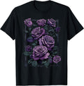 Vintage Purple Roses Flower Gothic Gardening Unisex , , , Long Sleeve Tee