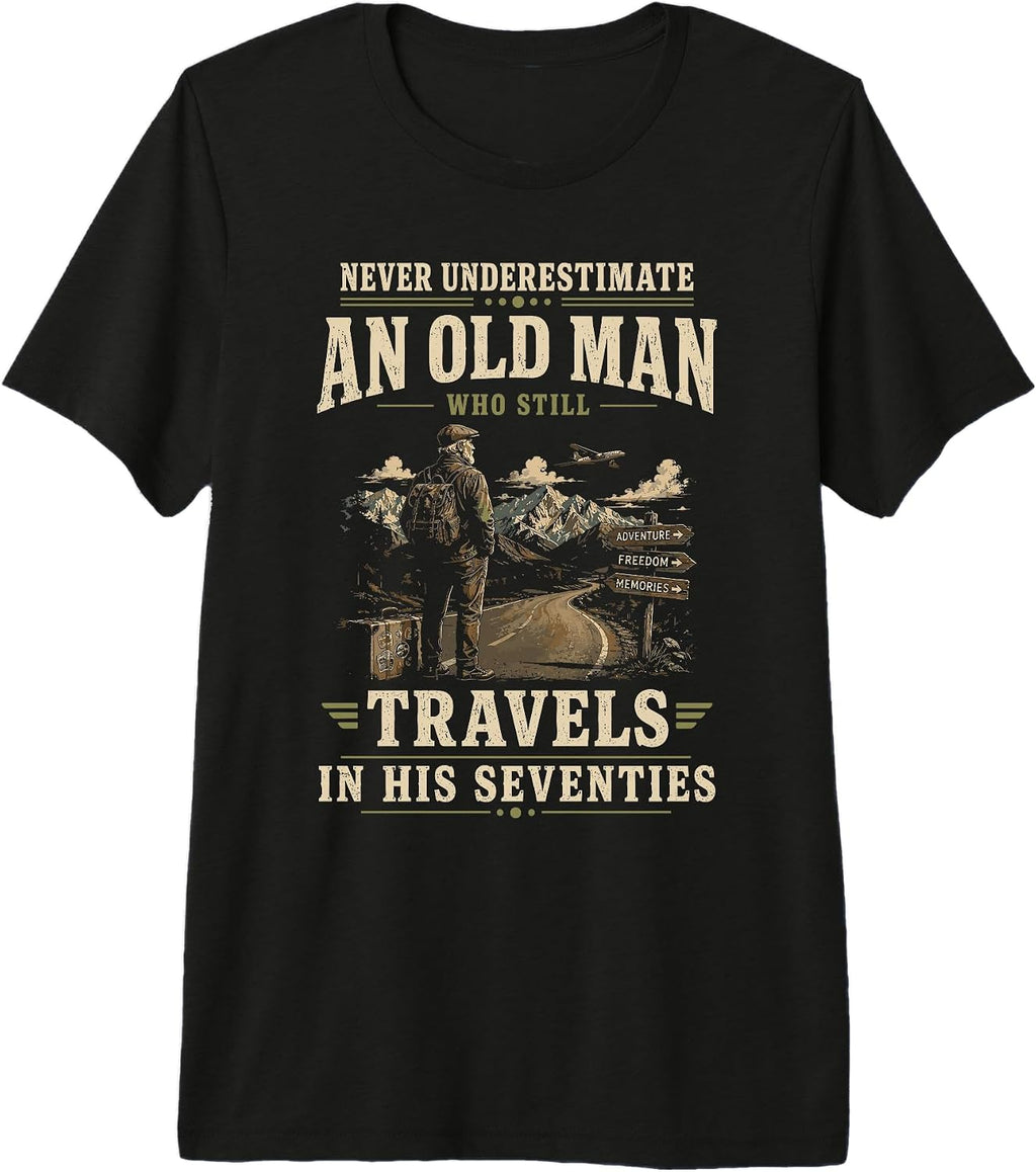 Funny Travel Grandpa Vintage Adventure Traveler