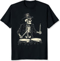 Skeleton Drummer Shirt Vintage Band Shirt Gift for Rock Music Lover Skull for Men Unisex , , , Long Sleeve Tee