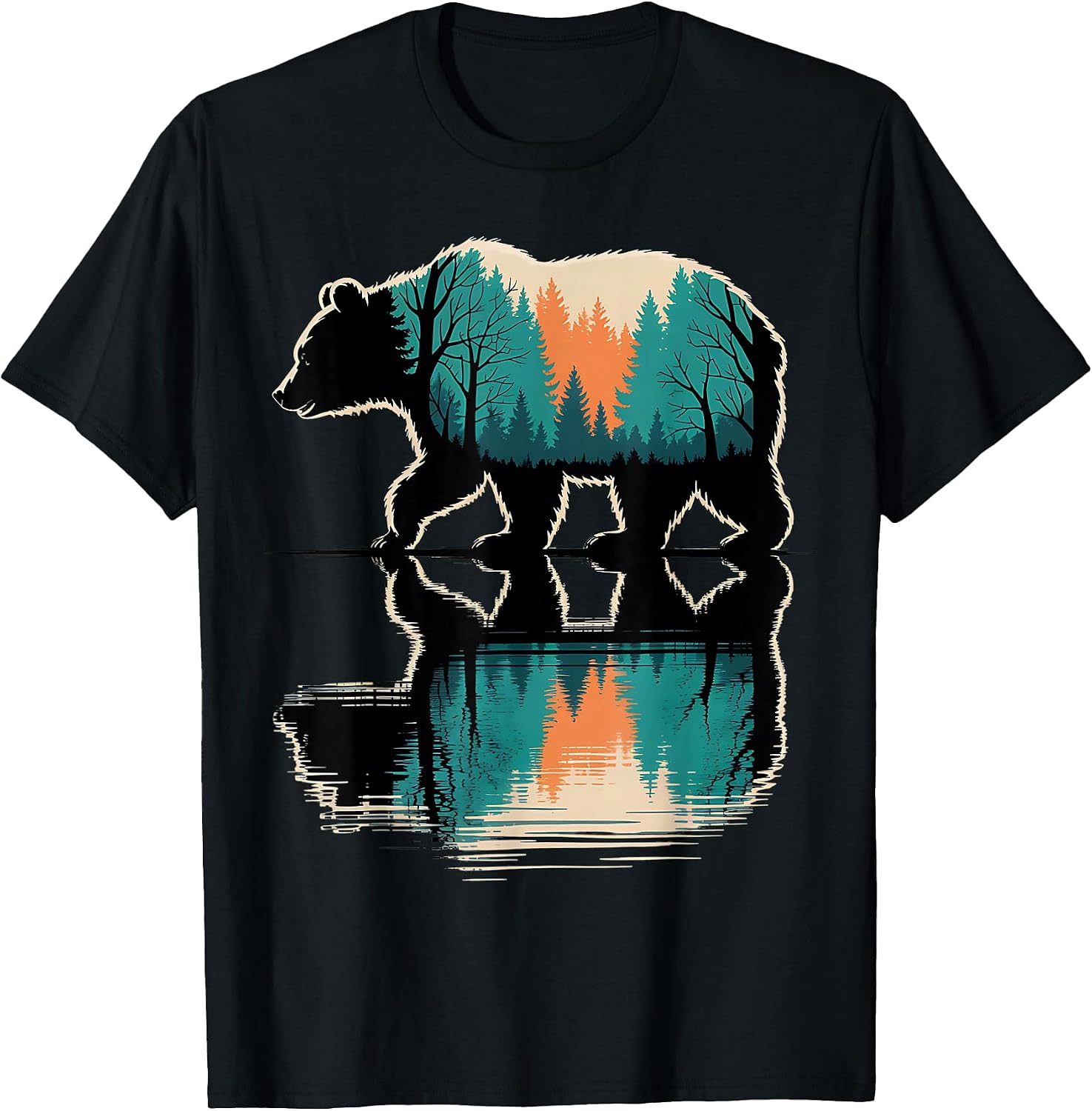 Retro Forest Mountain Wildlife Trees Gifts Idea