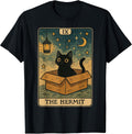 The Hermit Tarot Card Cat Lover Funny Cat Unisex , , , Long Sleeve Tee