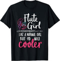 Flute Girl - Flute Player Flutist Marching Band Music Lover Unisex , , , Long Sleeve Tee