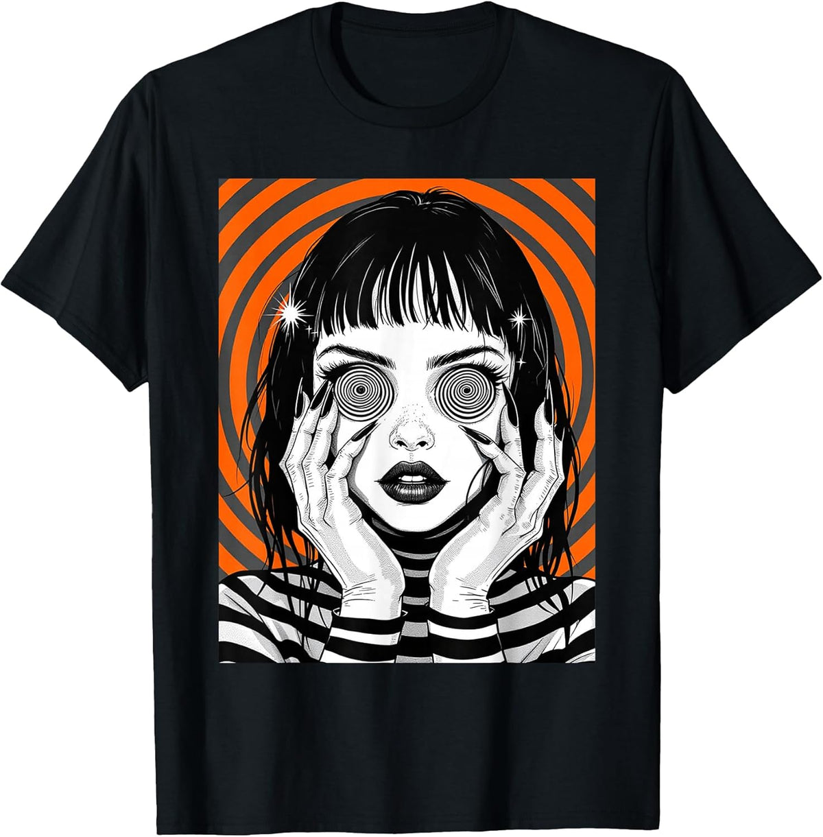 Horror Anime Manga, Aesthetic Japanese Creepy Kawaii Goth Unisex , , , Long Sleeve Tee