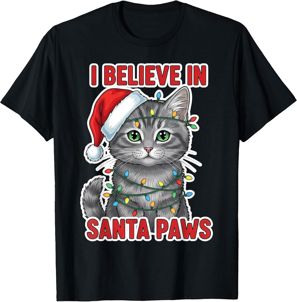 I Believe In Santa Paws Christmas Lights Merch