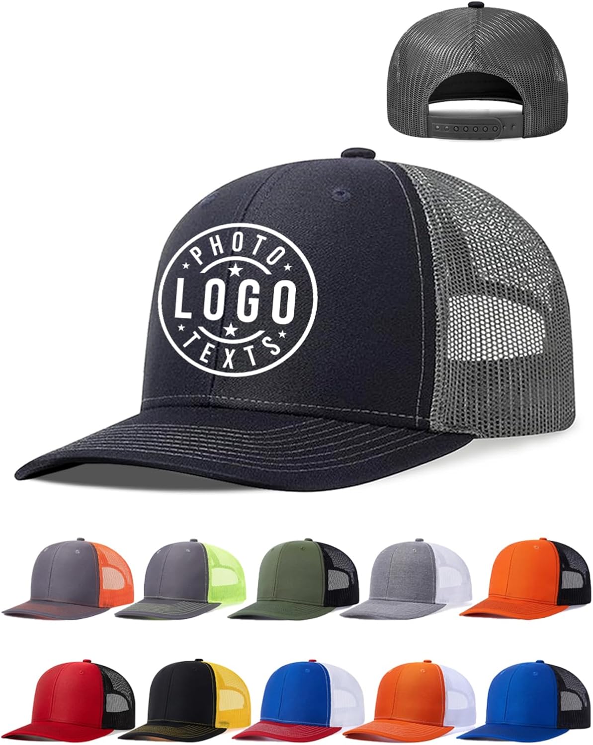 Bulk Custom Trucker Hat for Men Women Customized Baseball Caps Design Your Own Logo Text Image for Gifts