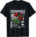 Streetwear Graphic Dark Floral Urban Aesthetic, Mens Fashion Unisex , , , Long Sleeve Tee