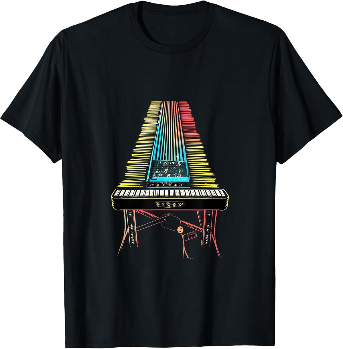 Pedal Steel Guitar Guitarist Band Music 80s Retro Vintage Unisex , , , Long Sleeve Tee
