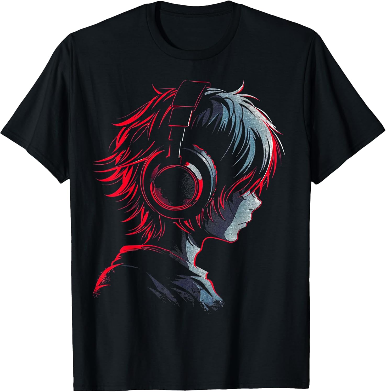 Anime Manga Graphic Headphone Artwork Anime Unisex , , , Long Sleeve Tee