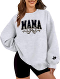 Mama for Women Oversized Crewneck Pullover s Graphic Tops Long Sleeve Mom Shirts