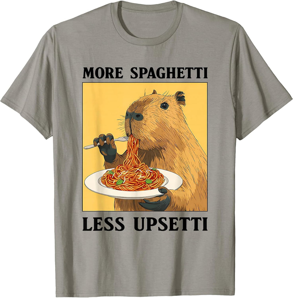 More Spaghetti Less Upsetti Capybara Tee