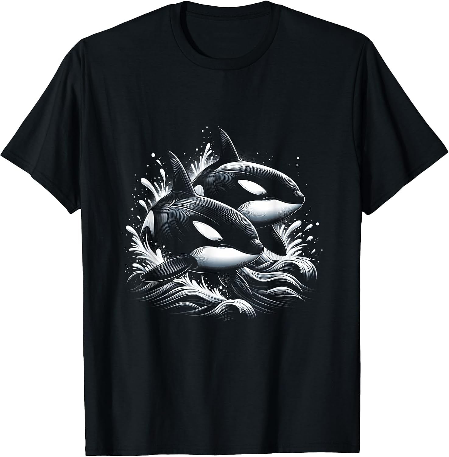 Orca Whale Riding Wave Ocean Sea Whale Couple