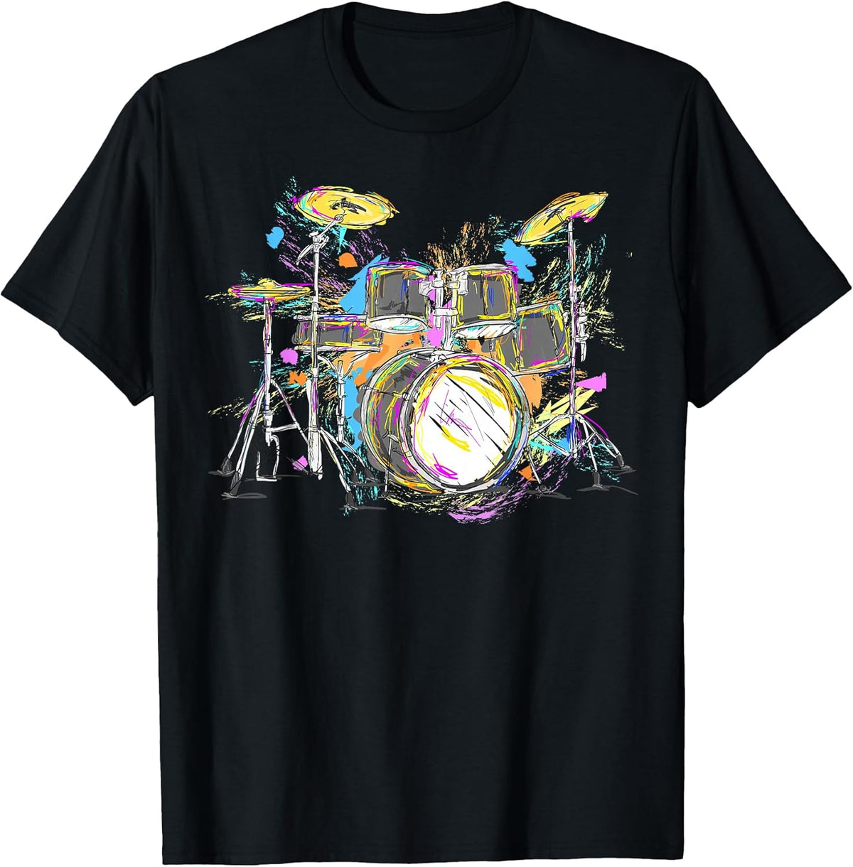 Abstract Art Drums Musician Music Band Throne Noose Small Unisex , , , Long Sleeve Tee