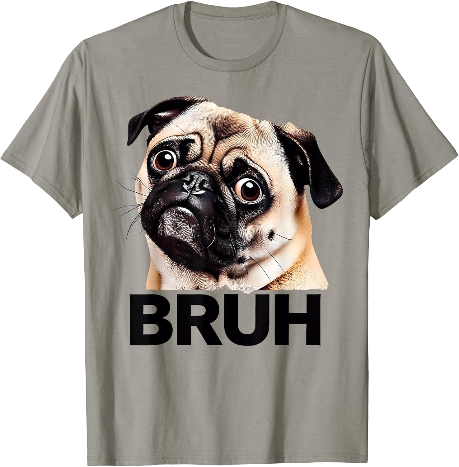 Funny Pug Bruh Silly Puppy Dog Lover Humor Unisex , , , Long Sleeve Tee