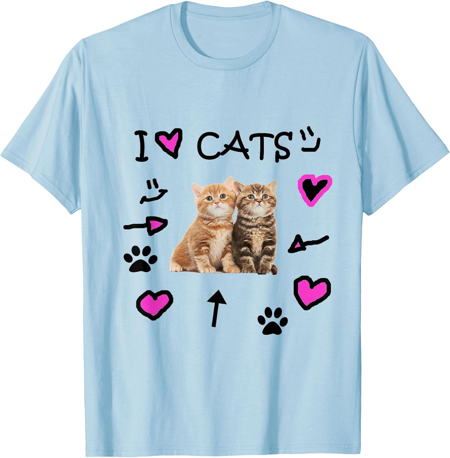 I Love Cats - Cat Lover Tee Shirt Unisex , , , Long Sleeve Tee