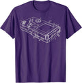 Vintage Gaming Diagram - Portable Video Game Console Chart Unisex , , , Long Sleeve Tee