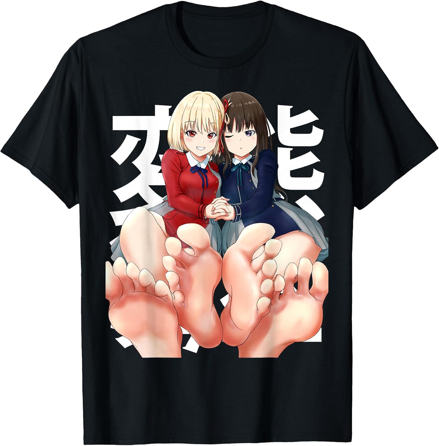 Japanese Submissive Feet Toes Anime Lewd Waifu Otaku Femdom Unisex , , , Long Sleeve Tee