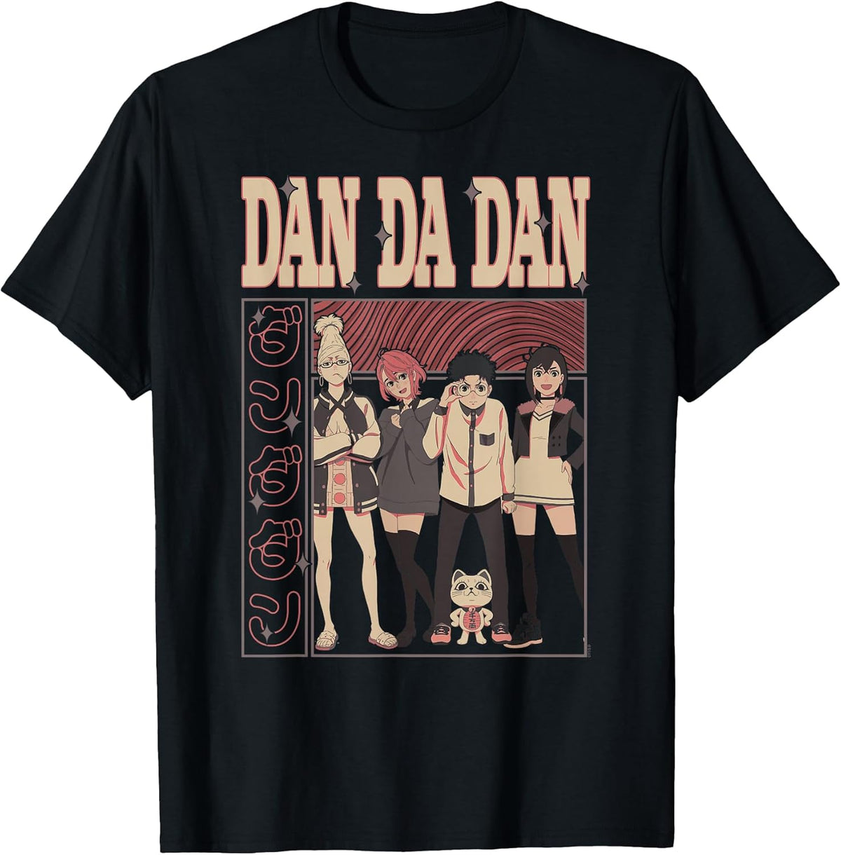 Cast of Characters with Kanji Anime Unisex , , , Long Sleeve Tee