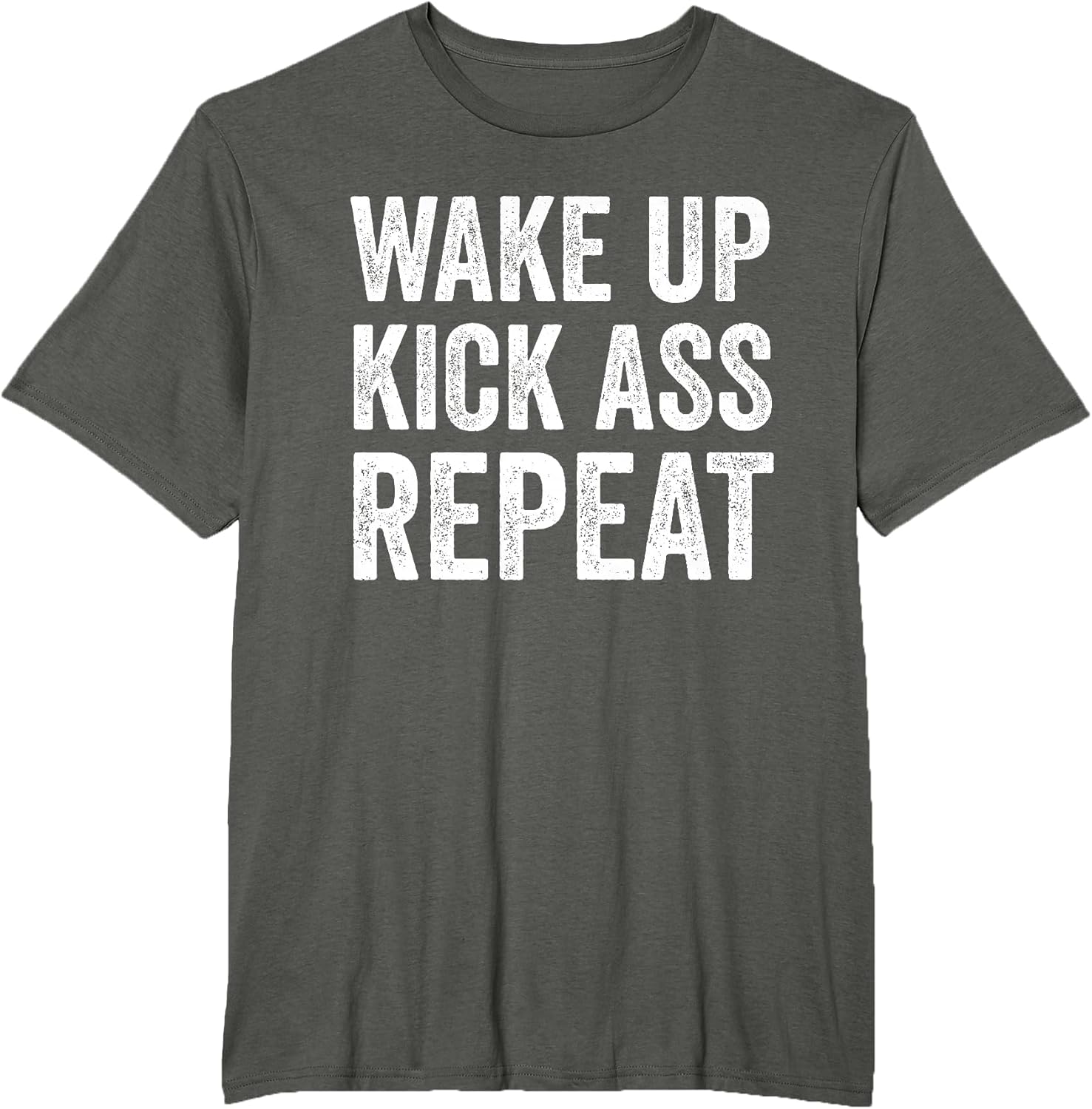 Wake Up Kick Ass Repeat Shirt,Funny Quote Workout Motivation Unisex , , , Long Sleeve Tee