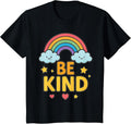 Kids Girls Be Kind Rainbow Motivational Message Colorful Positive Unisex , , , Long Sleeve Tee
