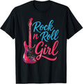 Rock'n Roll Girl Band Guitar Music Lover Girls & Women Unisex , , , Long Sleeve Tee