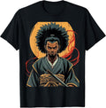 Afro American Samurai Anime Cartoon Unisex , , , Long Sleeve Tee