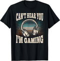 Can't Hear You I'm Gaming Funny Video Gamer Retro Men Boys Unisex , , , Long Sleeve Tee