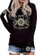 Live by The Sun Love by The Moon Women's Sun and Moon Casual Long Sleeve Round Neck Pullover Tops