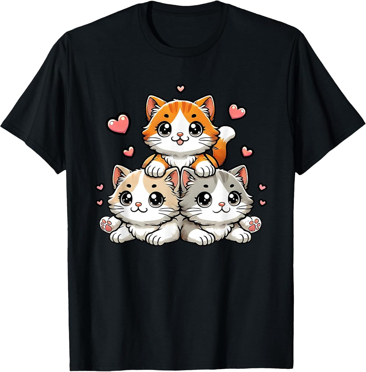 Cute Kawaii Cats Neko Funny Kitten Cat Lover Gift Women Girl Unisex , , , Long Sleeve Tee