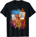 Cat Painting Lion Artistic Animals Lover Graphic Novelty Unisex , , , Long Sleeve Tee